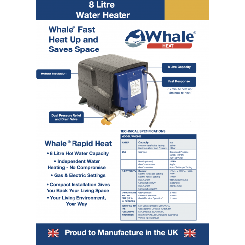 CCG 2142  Whale  Water Heater 8 Litre WH0802